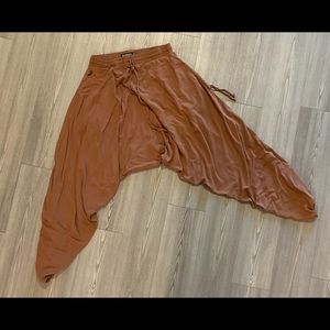 Small, 100% Cotton Budda Pants - Summer Rust color